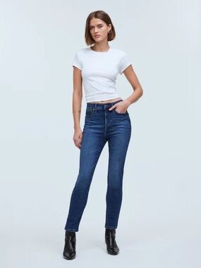 Madewell StovePipe Jeans in Dark Blue Wash